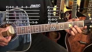 preview picture of video 'Your Very First EASY E String FINGERSTYLE BLUES Guitar Solo Tutorial Lesson EricBlackmonMusicHD'