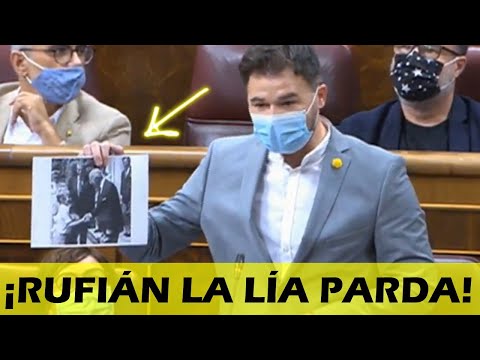 RUFIAN INCENDIA al Congreso con una FOTO de REY FELIPE con FRANCO y sugiere su VINCULACIÓN con VOX