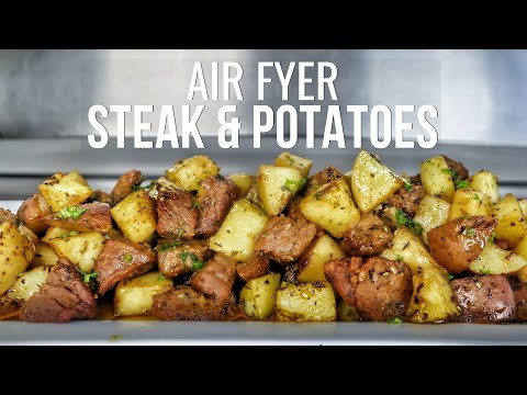 Garlic Butter Air Fryer Steak and Potatoes - The Perfect Dinner!