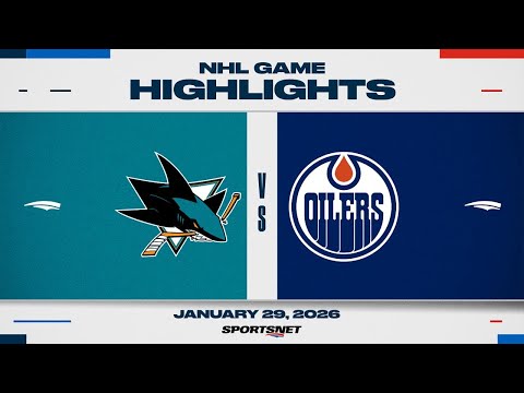NHL Highlights | Sharks vs. Oilers - January 29, 2026