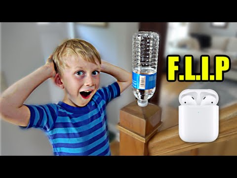 Game of BOTTLE FLIP for AirPods | Colin Amazing