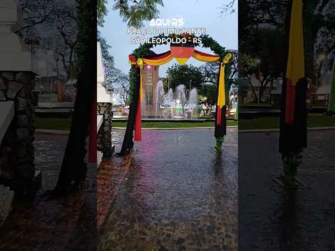 O charme da Praça do Imigrante em um dia nublado ☁️ #saoleopoldo #rs #parques