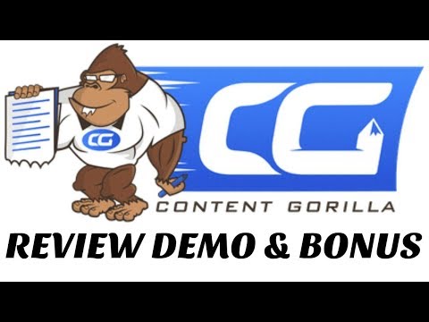 Content Gorilla Review Demo Bonus - YouTube Videos Into Unique Articles Video