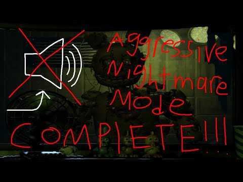 Aggressive Nightmare Mode (No Audio Lures) COMPLETE! | Five Nights at Freddy's 3
