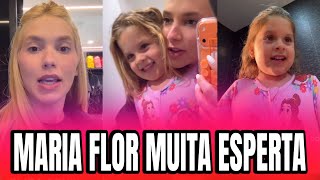 VIRGÍNIA MOSTRA SUA FILHA MARIA FLOR ESTÁ MUITA ESPERTA 