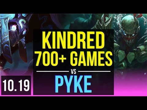 KINDRED vs PYKE (MID) | 3 early solo kills, 700+ games, KDA 15/4/8 | NA Diamond | v10.19