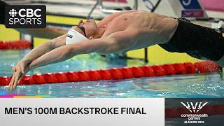 Men's 100m backstroke final featuring a record swim on Day 6 of Glasgow 2026 Commonwealth Games