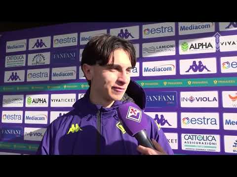 Francesco Batignani after Fiorentina vs. Napoli. Round of 16 of the Coppa Italia Primavera.