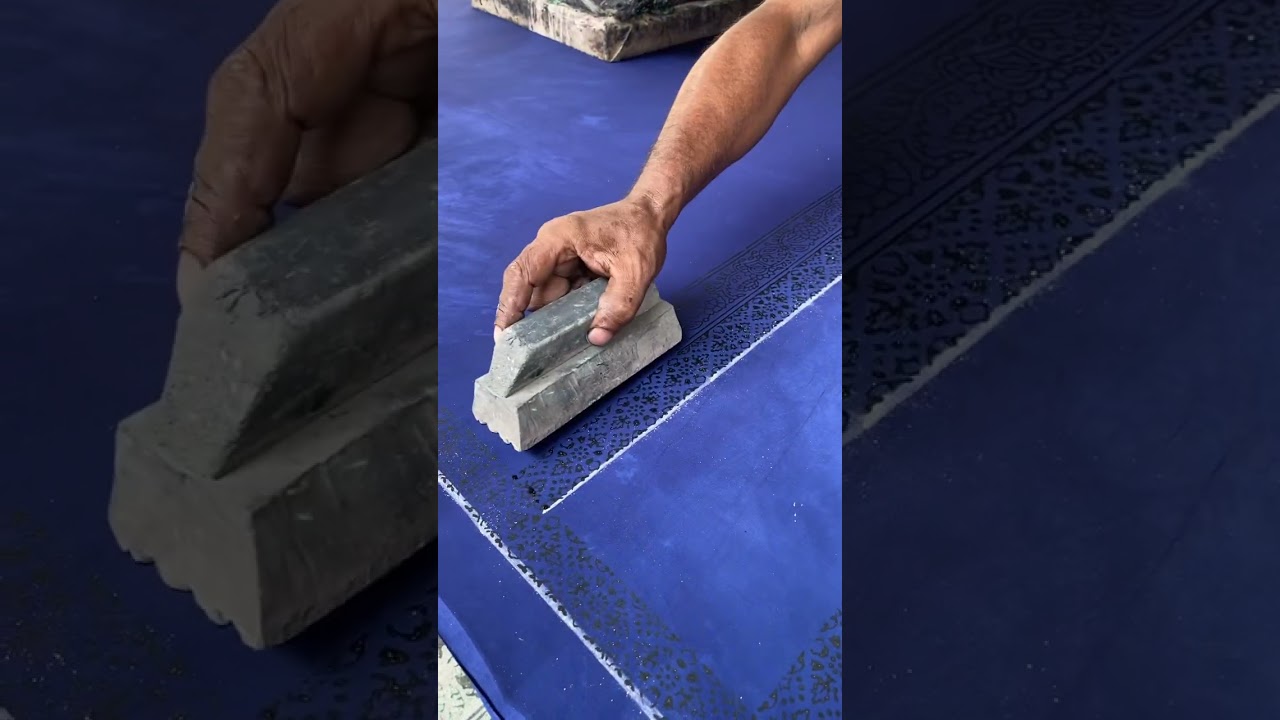 Wooden block printing is a traditional method of printing images, text, or patterns.