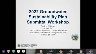 2022 Groundwater Sustainability Plan Submittal Workshop