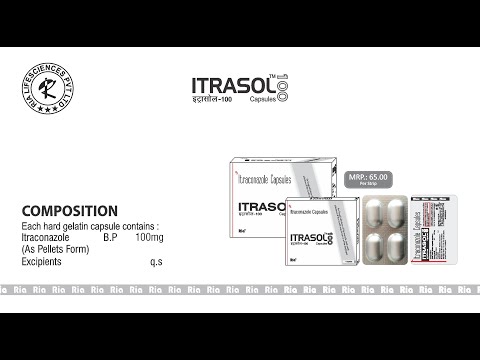 Ria Lifesciences Itraconazole 100, Packaging Type: Blister