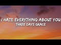 Three Days Grace I Hate Everything About You Lyrics