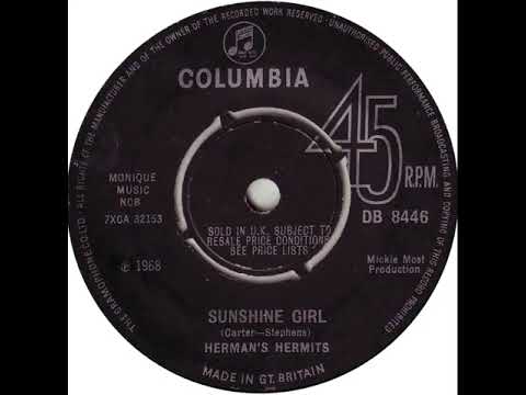 UK New Entry 1968 (163) Herman's Hermits - Sunshine Girl