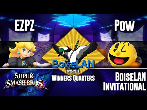 BoiseLAN Invitational: EZPZ (Peach) Vs. Pow (Pacman) - SSB4 Singles Winners Quarters