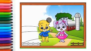 COLORING Lucas and Rubby. Coloring games by RV Appstudio. Rainbow Channel