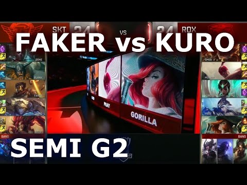 ROX vs SKT G2 - FAKER vs KURO Player Experience Stream (w/ Gate) | Semi Finals LoL S6 Worlds 2016