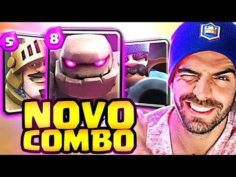 USEI O MAIS NOVO COMBO DE GOLEM NO CLASH ROYALE!!