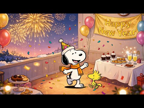 Happy New Year with Snoopy 🥂🍾 Uplifting New Year Jazz for Good Energy