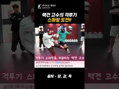 격투기 스파링을 처음 해보는 택견고수의 놀라운 실력!!ㄷㄷㄷ #격투기 #태권도 #택견 #taekwondo