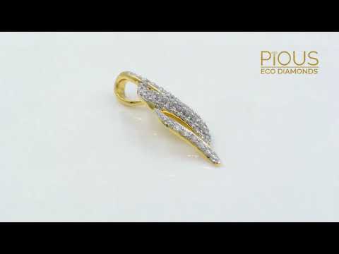 Real diamonds conch shape diamond pendant, 2.920 g