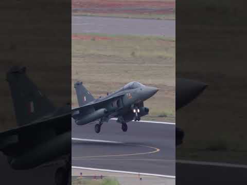 HAL Tejas fighter jet takeoff #aviation #avgeek #shorts