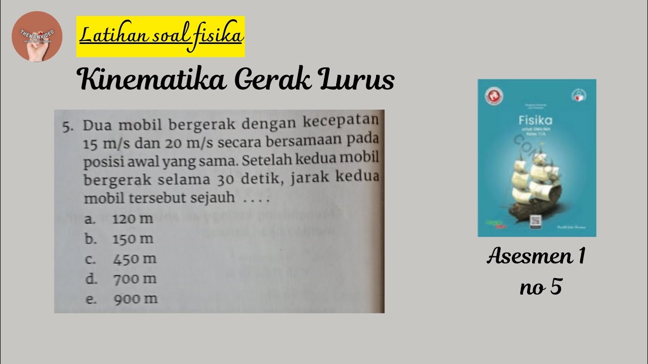 Two cars move at a speed of 15 m/s and 20 m/s with the same initial position, 30 seconds distance...