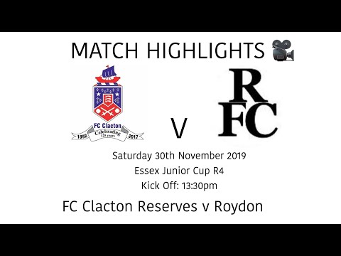 MATCH HIGHLIGHTS 🎥| FC Clacton Reserves 5-3 Roydon - Essex Junior Cup Round Four