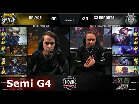 Splyce vs G2 eSports | Game 4 Semi Final S8 EU LCS Spring 2018 | SPY vs G2 G4