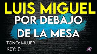 Luis Miguel - Por Debajo De La Mesa - Karaoke Instrumental - Mujer