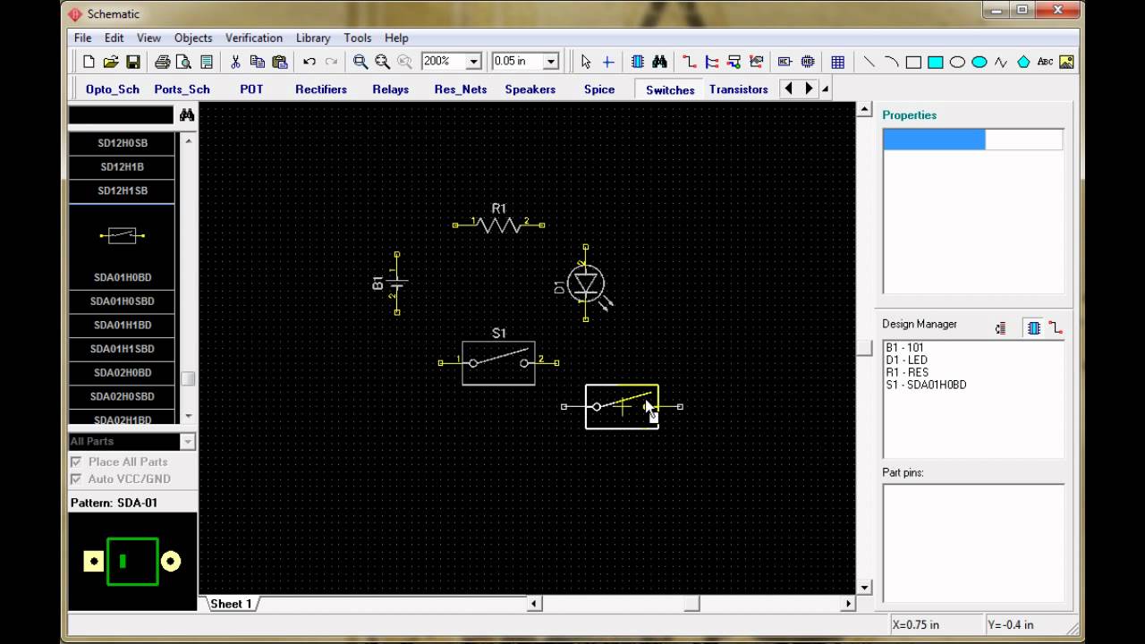 Making a Schematic in PCB Creator