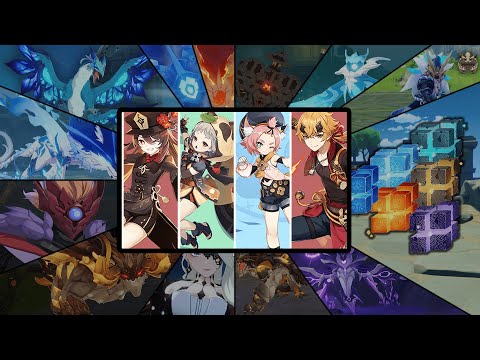 Current Banner [Hu Tao, Diona, Sayu And Thoma] Against *All Bosses In The Game - Genshin Impact