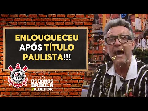 Neto ENLOUQUECE e estoura confetes após Corinthians campeão contra o Palmeiras; VEJA