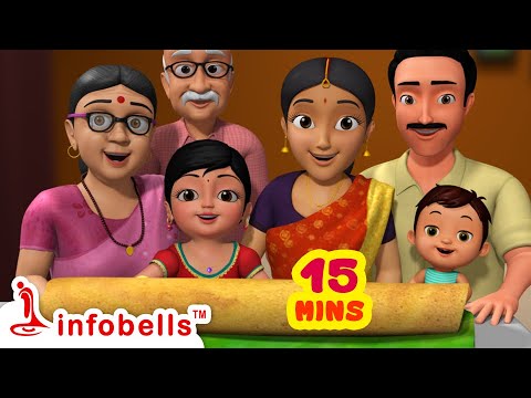 தோசை அம்மா தோசை அம்மா சுட்ட தோசை - Dosai Song | Tamil Rhymes for Children | Infobells #tamilrhymes