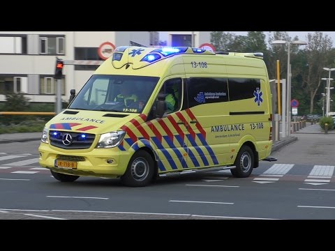2X Nieuwe Otaris Ambulance 13-108 Naar en Van een Melding in Amsterdam Osdorp