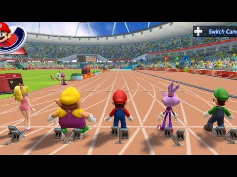 Mario & Sonic at the London 2012 Olympic Games - 100 Meter (All Characters)
