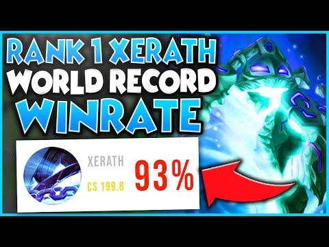 #1 XERATH WORLD UNREAL 93% WIN-RATE (100% UNBEATABLE) - League of Legends