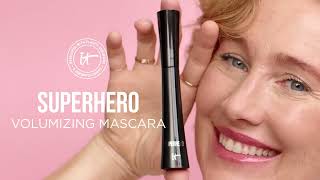  IT Cosmetics Superhero Mascara, Super Black - Travel Size - Elastic  Stretch Volumizing & Lengthening Mascara - Lifts, Separates & Conditions  Lashes - With Collagen, Biotin & Peptides - 0.17 fl