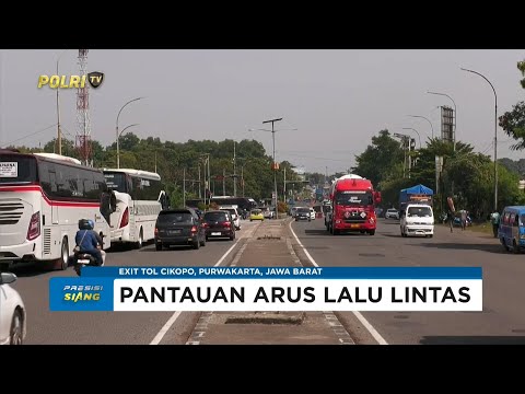 NTMC POLRI - PANTAUAN ARUS LALU LINTAS SIANG EXIT TOL CIKOPO, PURWAKARTA, JAWA BARAT