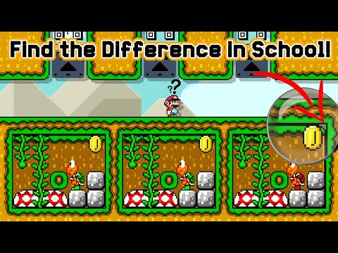 Super Mario Maker 2 - Help Mario Find the Difference in School!