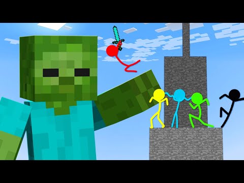 Stickman VS Minecraft: Zombie Apocalypse 5 - AVM Shorts Animation