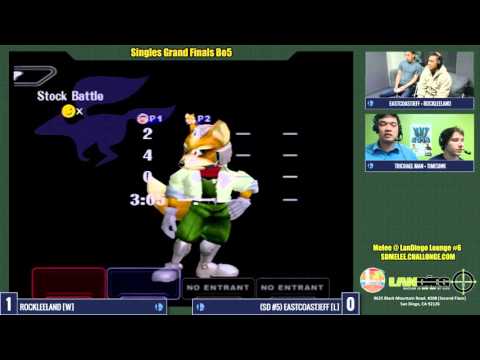 Melee @ LD Lounge #6 Singles GF: RockLeeland vs. EastCoastJeff - SSBM