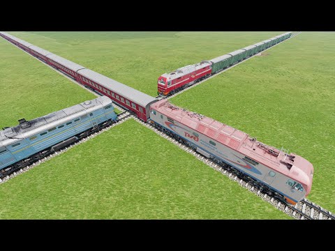 Realistic Train Crashes #66 - Beamng.Drive