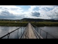висячий мост через река Сылва к водопаду Плавун Пермский край 