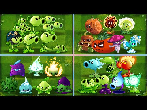 15 Best Team Plants Peashooter + Mint - Who Will Win? - PvZ 2 Battlez