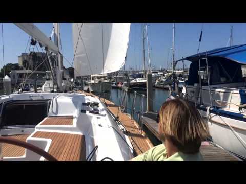 Operating electric furling headsail on jeanneau 57
