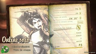 Second Victory Inferno Mode Online Solo SS Rank 6'20" | A.O.T. 2: FB