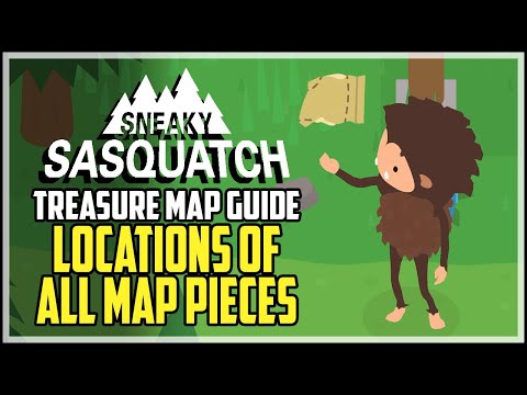 Sneaky Sasquatch All Treasure Map Pieces Locations