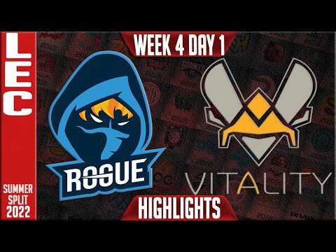 RGE vs VIT Highlights | LEC Summer 2022 W4D1 | Rogue vs Team Vitality