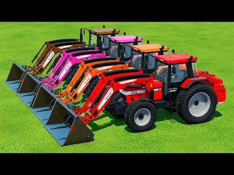 LOAD WOOD CHIPS ON MAN TRUCKS WITH CASE TRACTORS - Farming Simulator 22