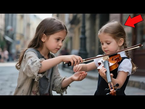 MILIONÁRIO VÊ MENINA DE RUA ENSINANDO SUA FILHA A TOCAR VIOLINO — O QUE ELE ESCUTOU SURPREENDEU